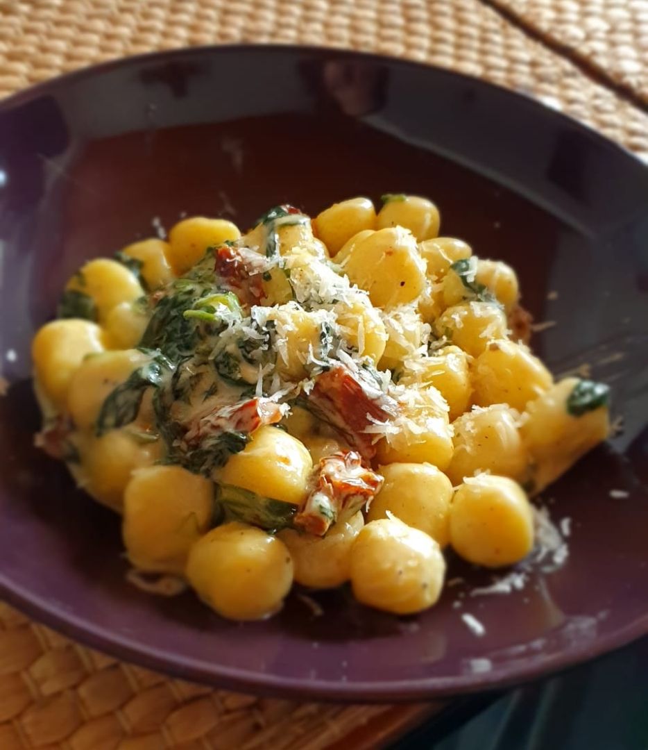 Gnocchi con espinacas Gnocchi con espinacas