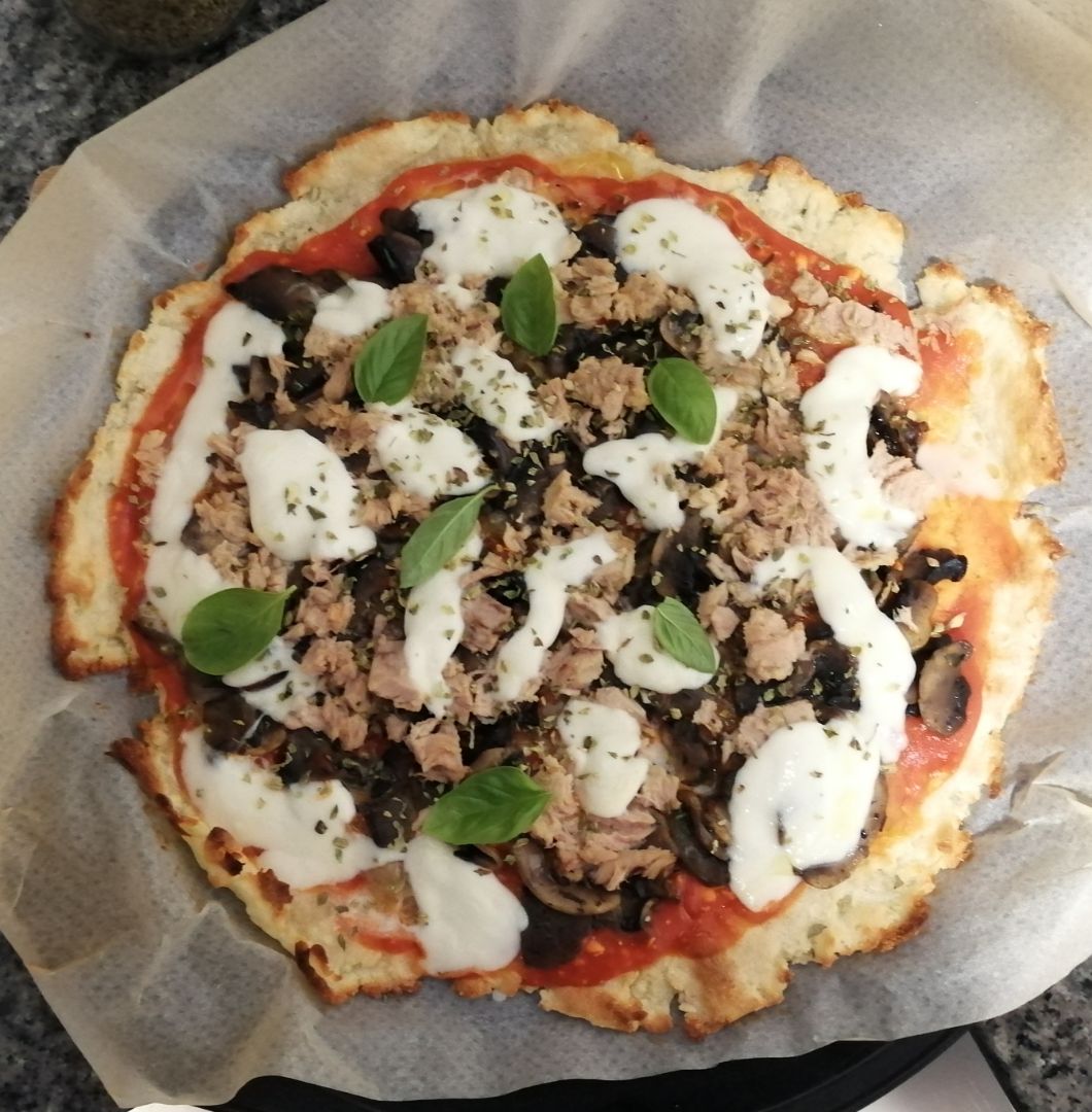 Pizza con base de Yuka Pizza con base de Yuka