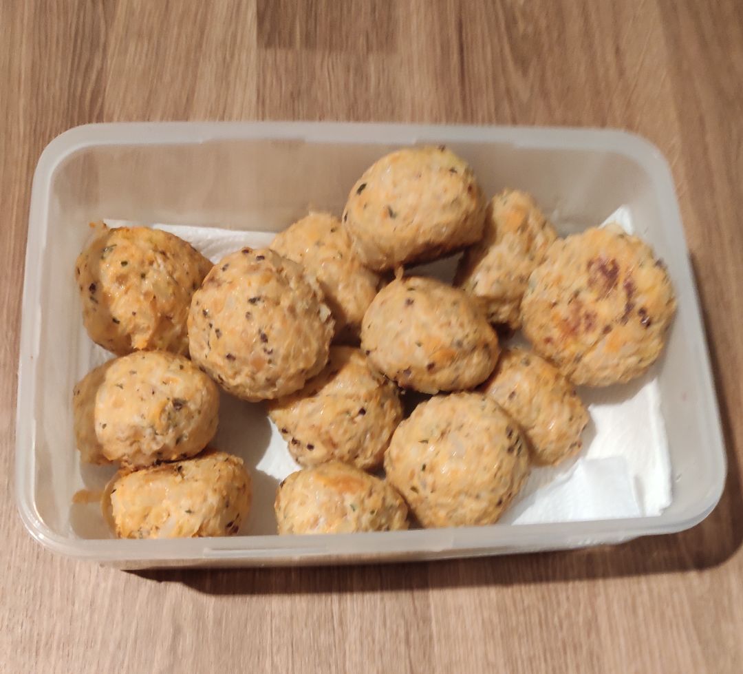 Albóndigas de pollo y batata Paso 4 Albóndigas de pollo y batata Paso 4