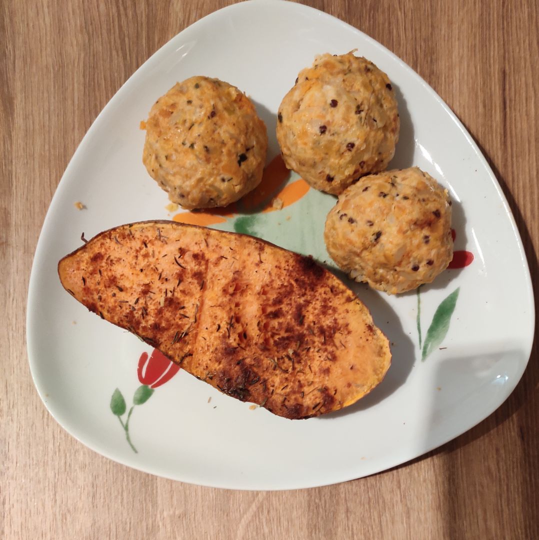 Albóndigas de pollo y batata Paso 5 Albóndigas de pollo y batata Paso 5