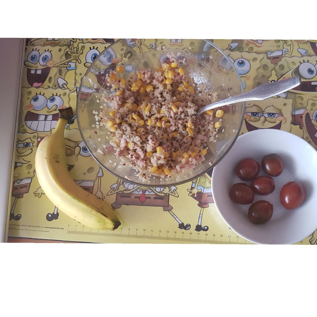Quinoa con maiz y atún Quinoa con maiz y atún