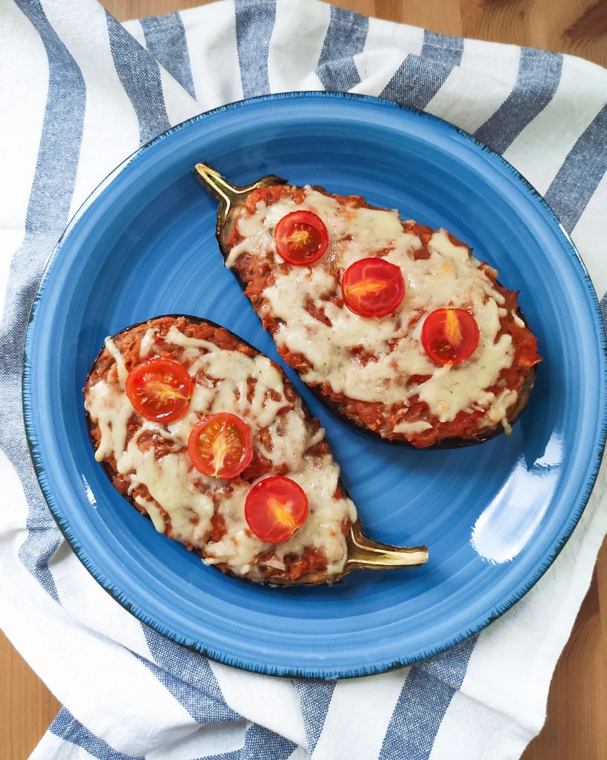 Berenjenas rellenas de atún Berenjenas rellenas de atún