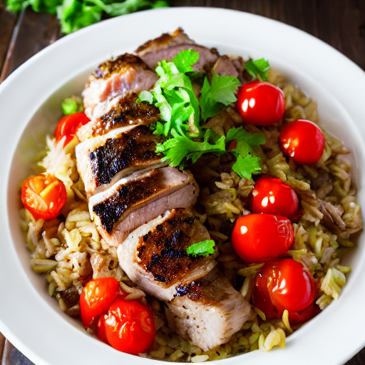 Arroz con lomo de cerdo