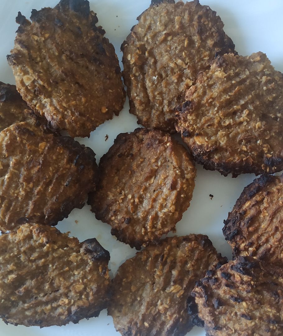 Galletas de manzana, plátano y avena 