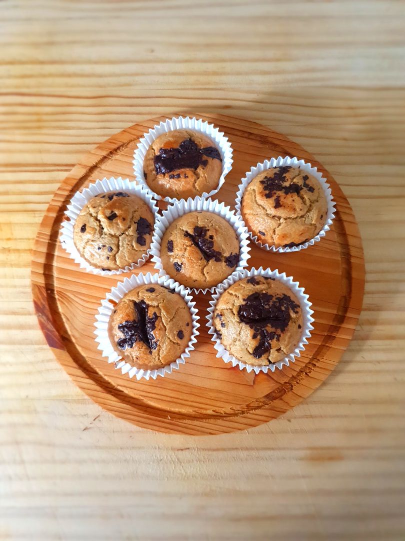 Magdalenas de avena y chocolate 🥧🍫 Magdalenas de avena y chocolate 🥧🍫