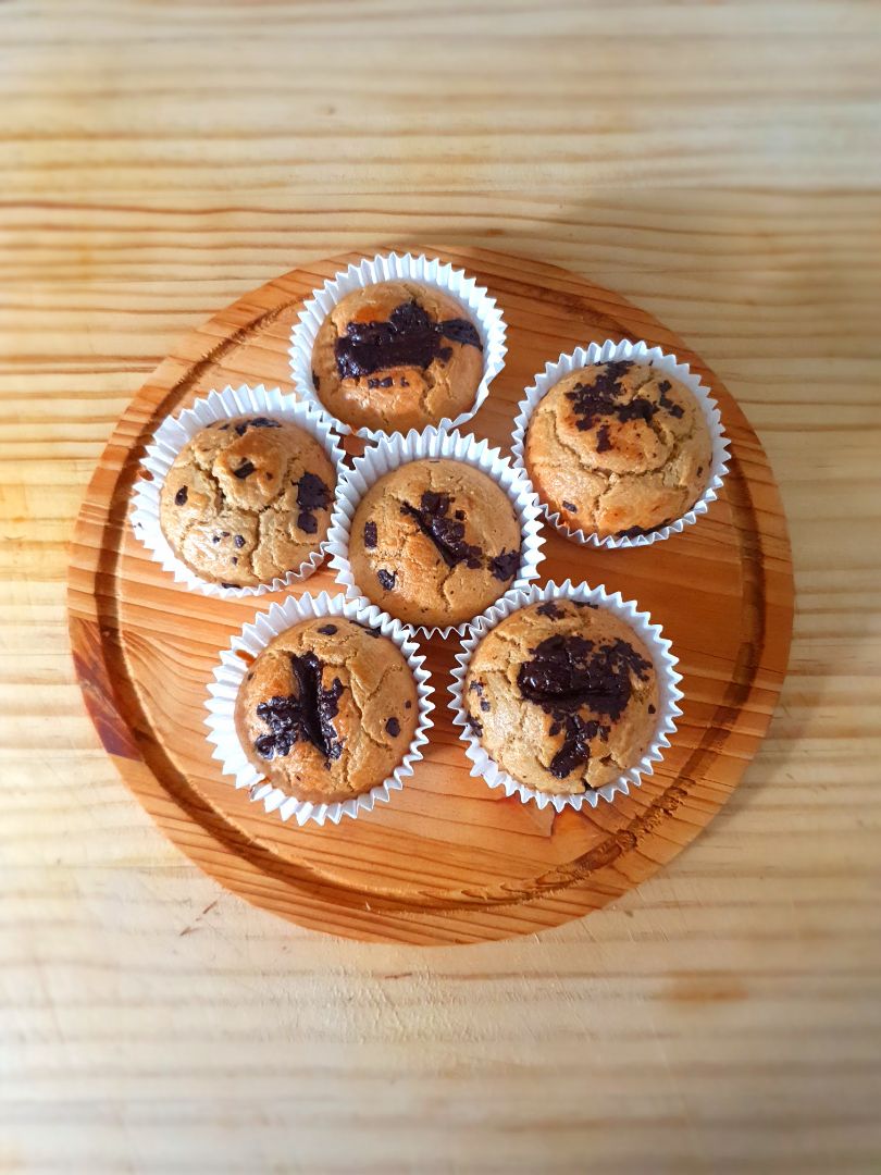 Magdalenas de avena y chocolate 🥧🍫