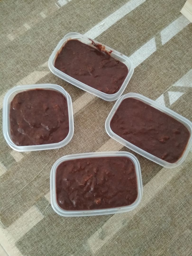 Helado de chocolate y plátano