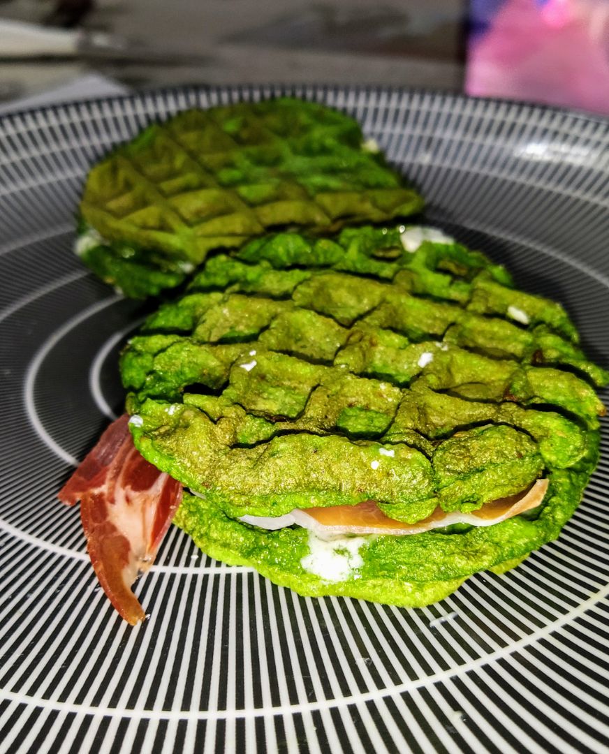 Gofres de espinacas 🥬🧇 Gofres de espinacas 🥬🧇