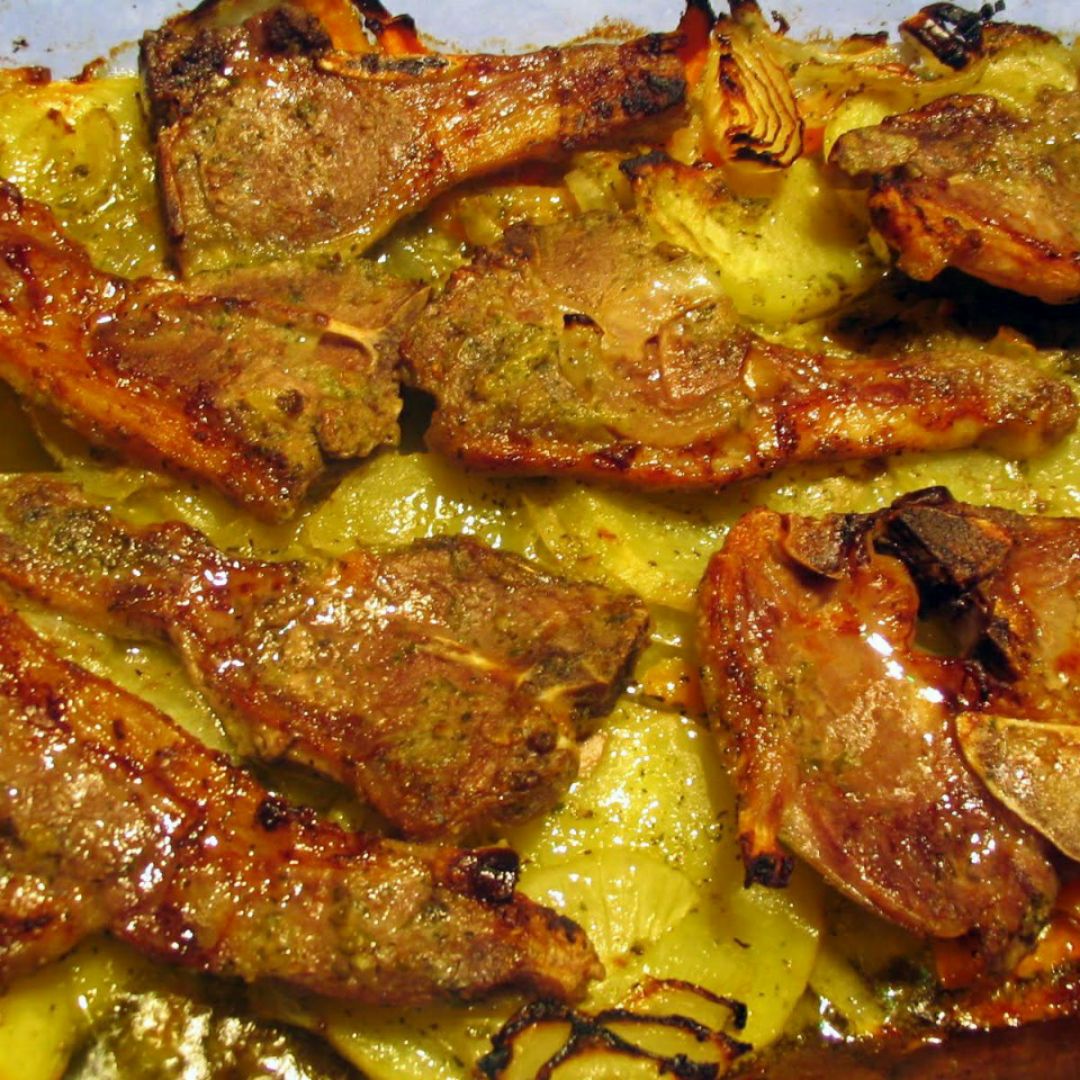 Asado de chuleta de cerdo