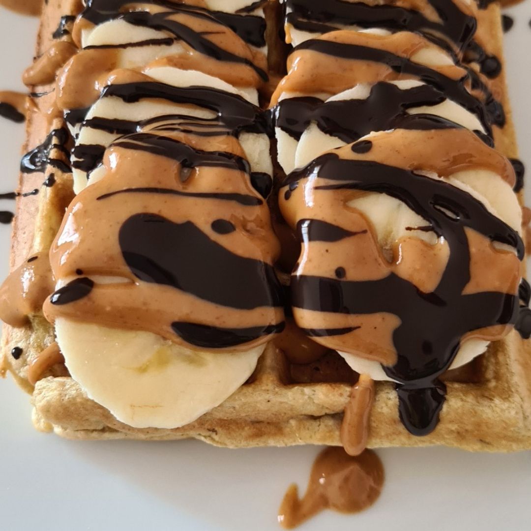 Gofres de avena con toppings Gofres de avena con toppings