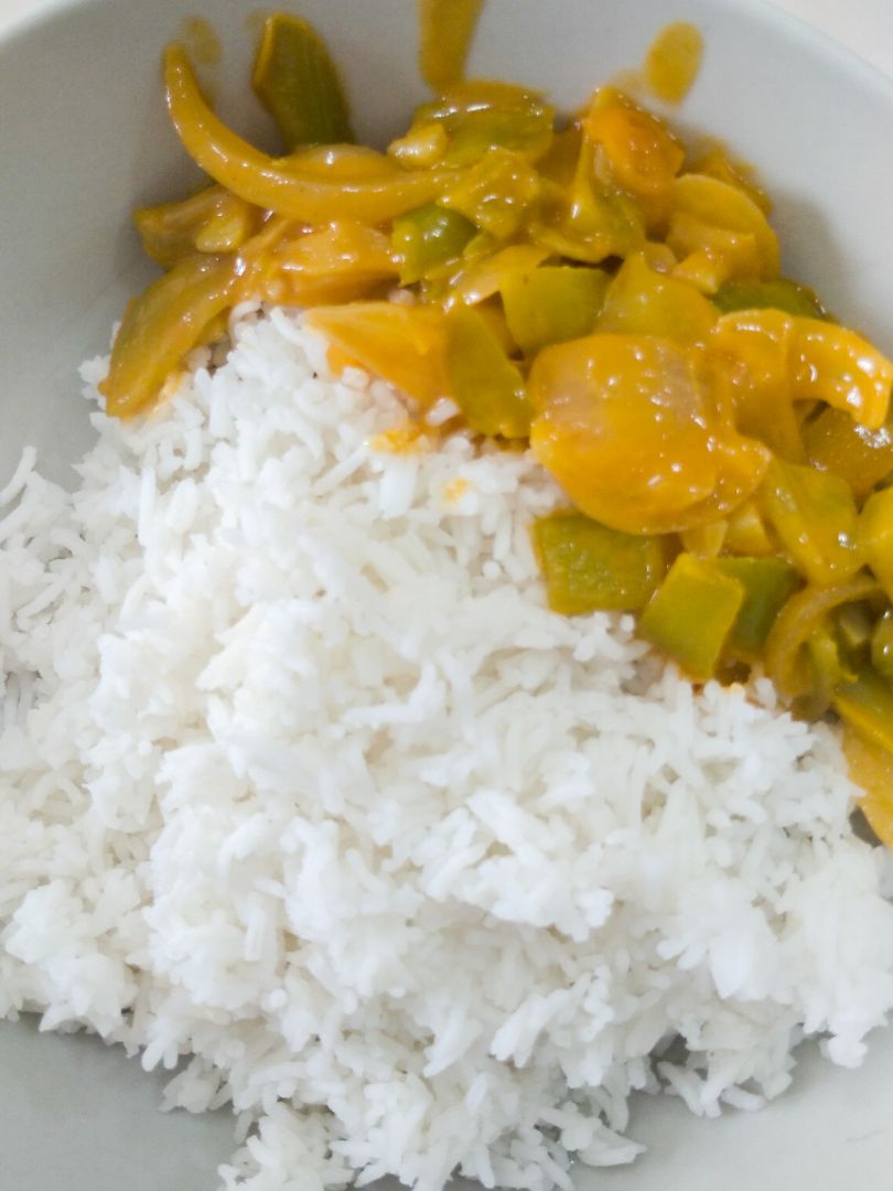 Arroz basmati con verduras al curry🍛 Paso 4 Arroz basmati con verduras al curry🍛 Paso 4