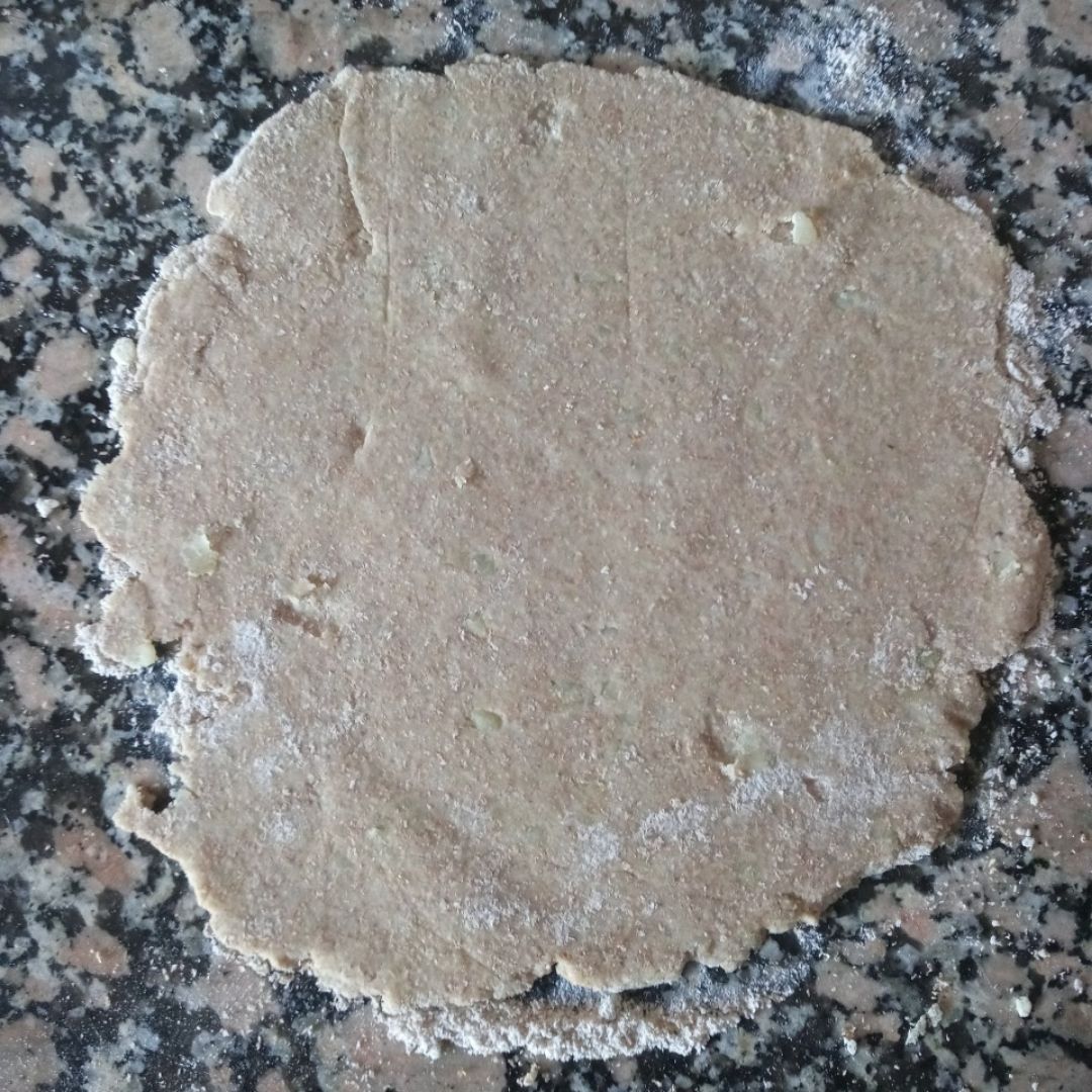 Tortilla de trigo y patata (para wrap) Paso 2 Tortilla de trigo y patata (para wrap) Paso 2