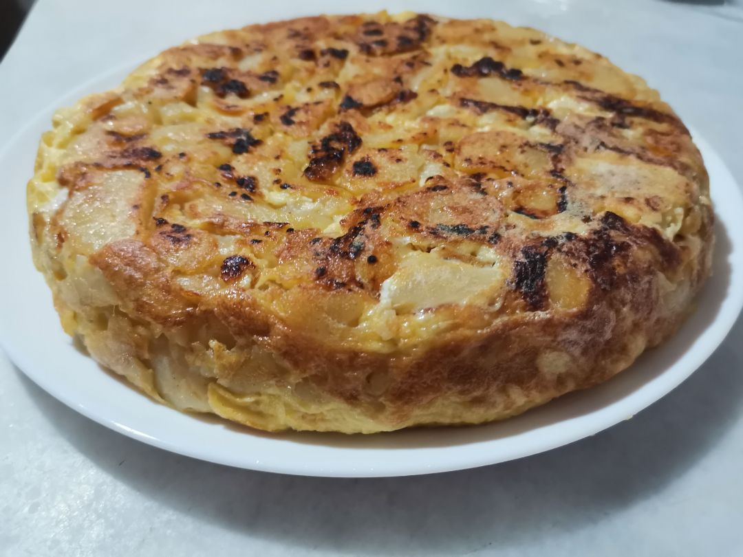 Tortilla de patata con cebolla y lacón Paso 4 Tortilla de patata con cebolla y lacón Paso 4