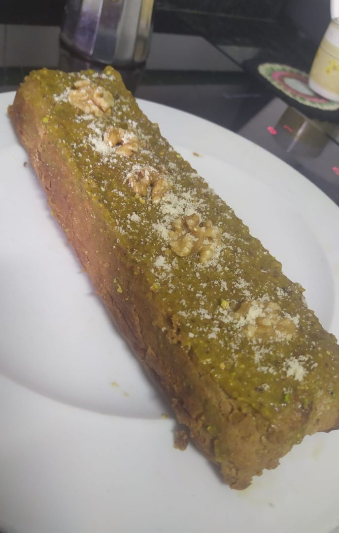 Blondie de calabaza y caramelo de pistacho  Paso 5
