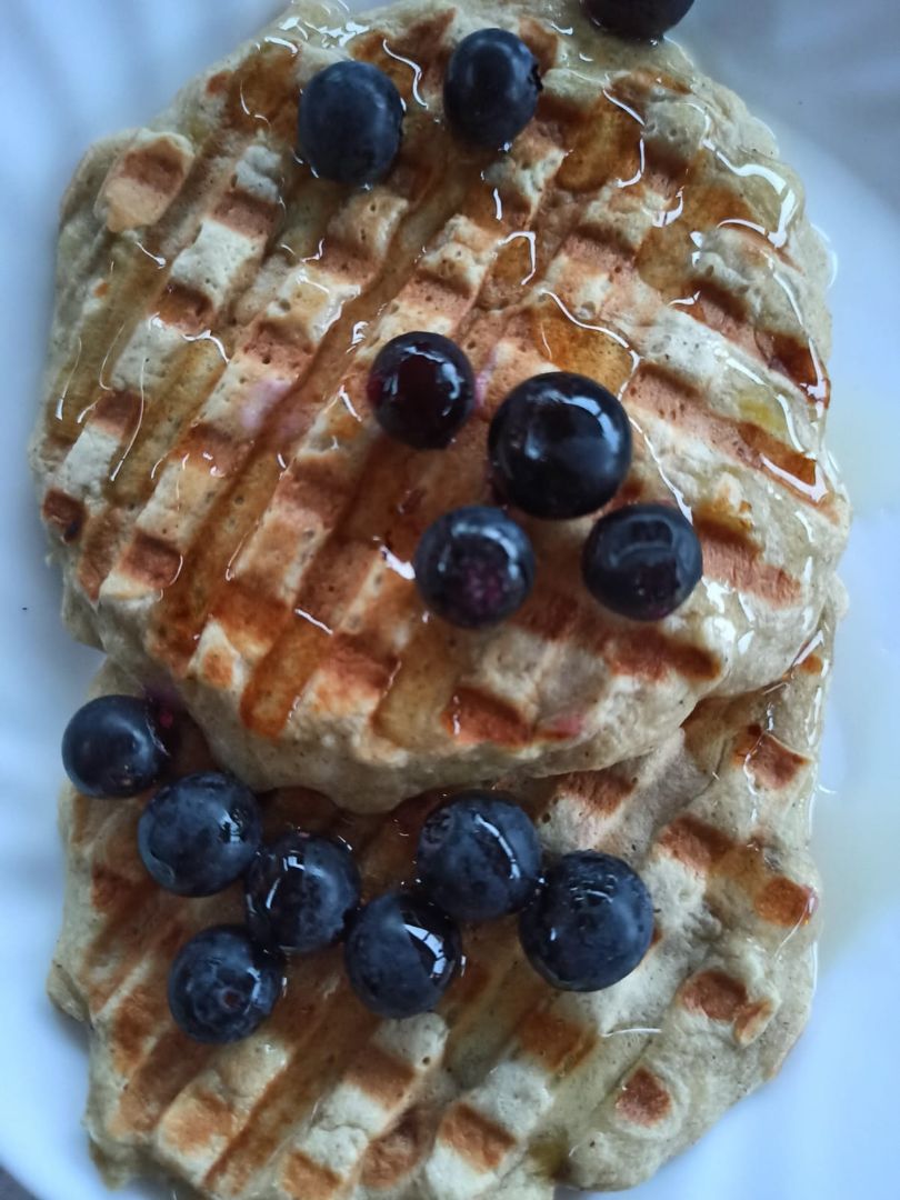 Gofres de avena y plátano