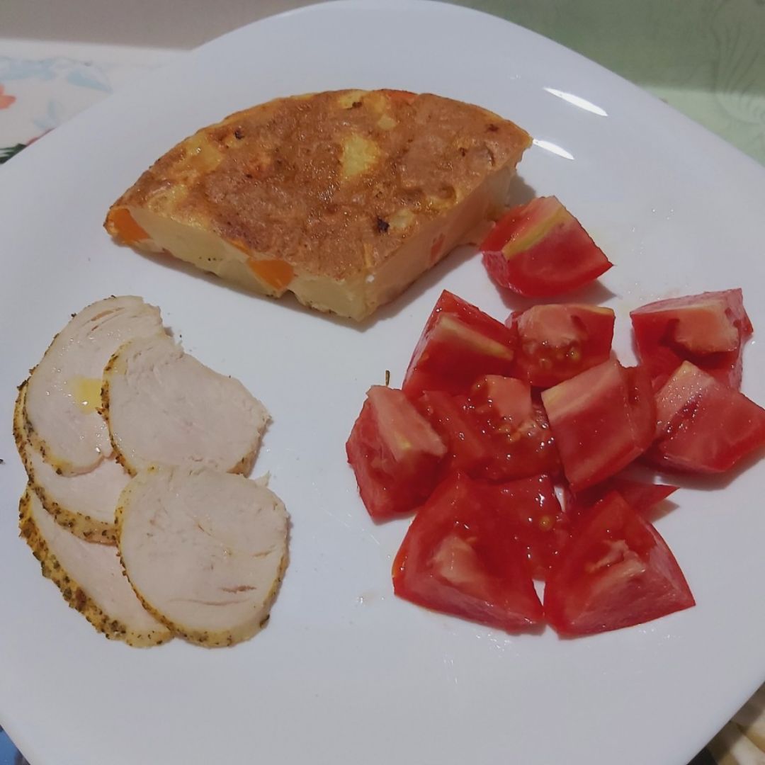 Tortilla de patata y zanahoria Tortilla de patata y zanahoria