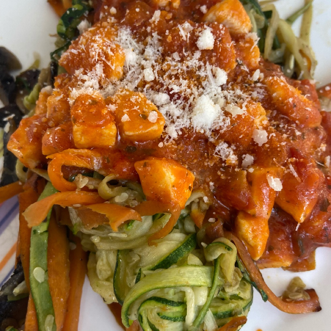 Espaguetis de calabacin y zanahoria 