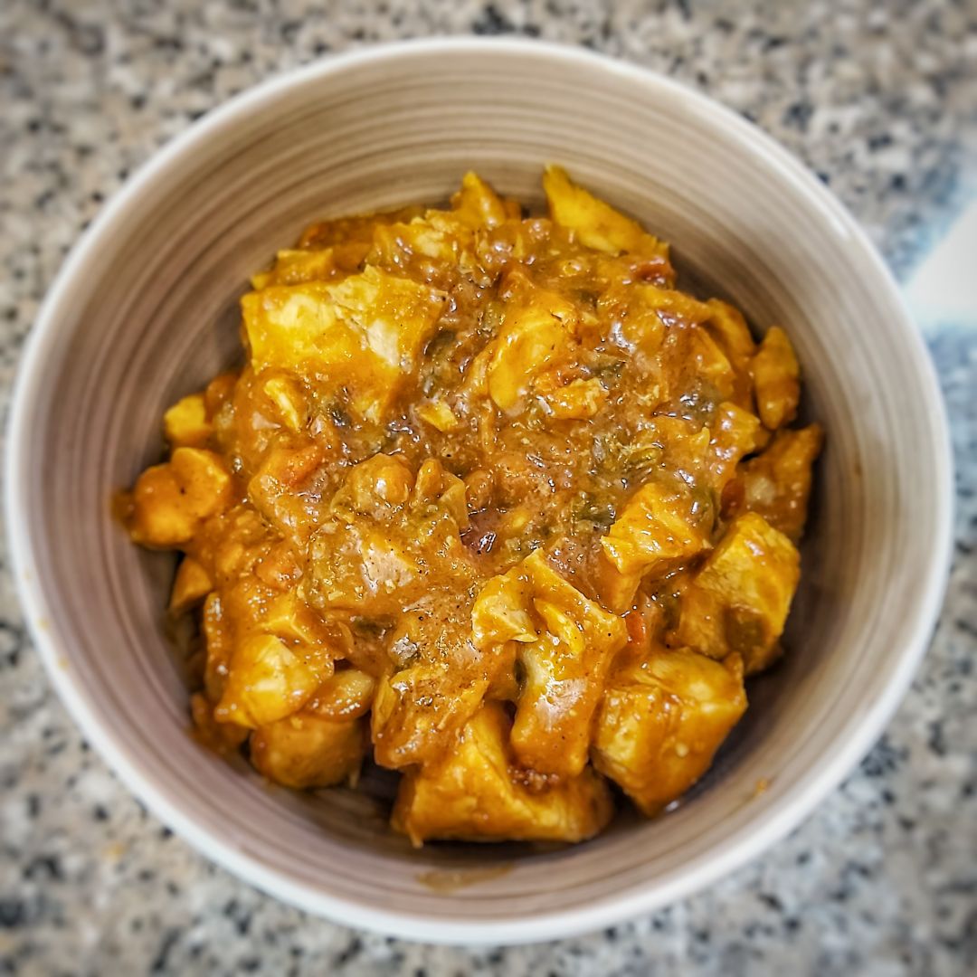 POLLO AL CURRY CON VERDURAS 