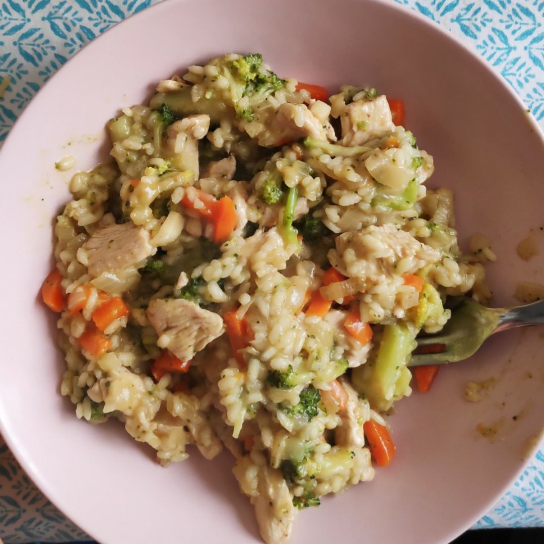 Risotto de verduras y pavo Risotto de verduras y pavo
