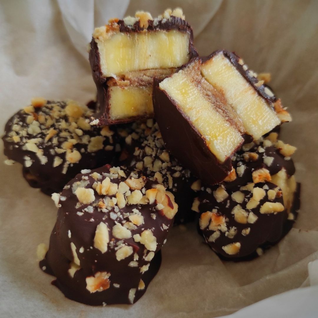 Bombones helados de plátano y chocolate 🍫😋🍌 Bombones helados de plátano y chocolate 🍫😋🍌