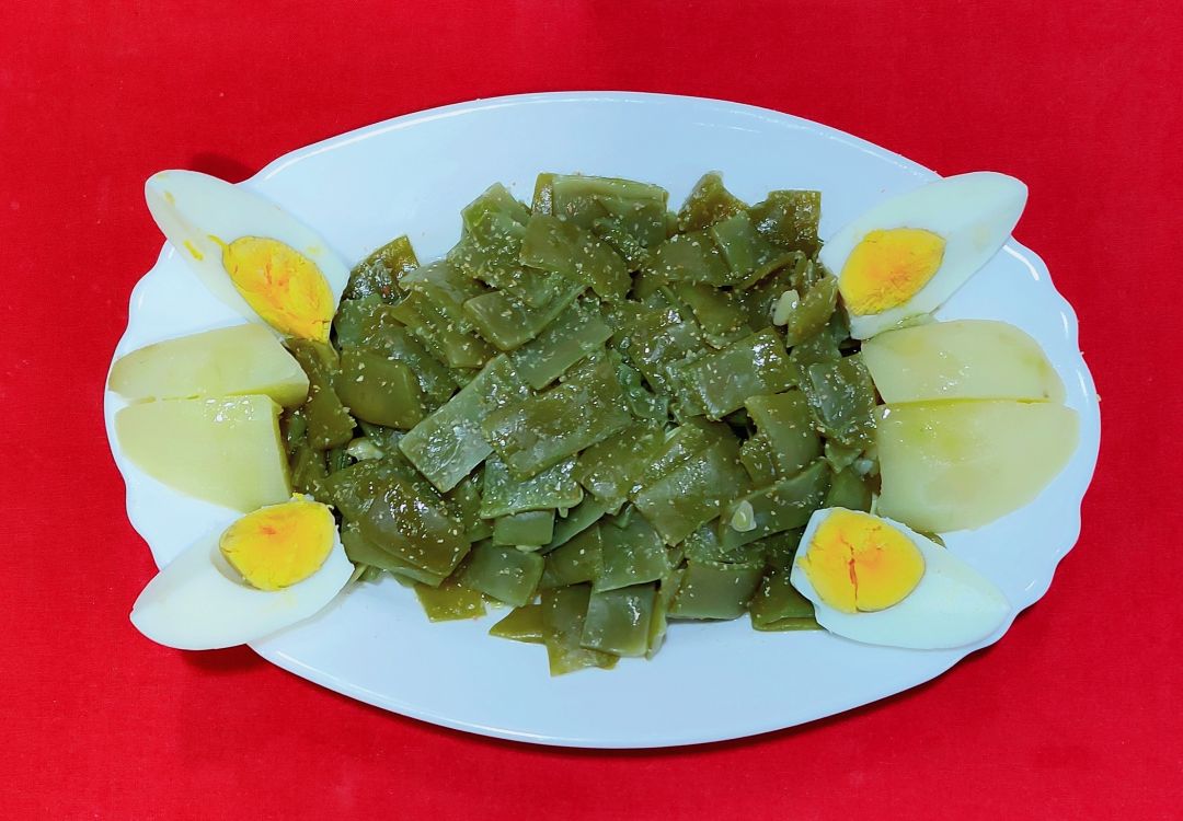 Judía verde con huevo y patata