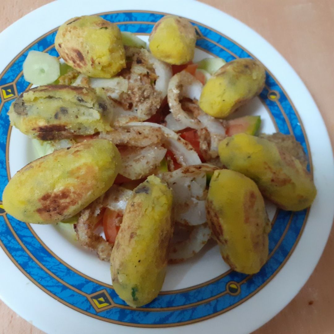 Croquetas de boniato con champiñones