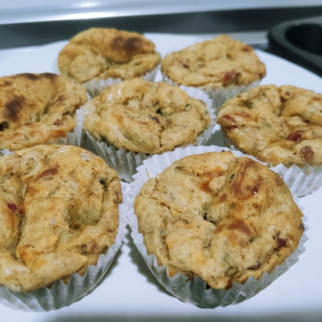 🥔Muffins de patata, verduras y jamón🥒