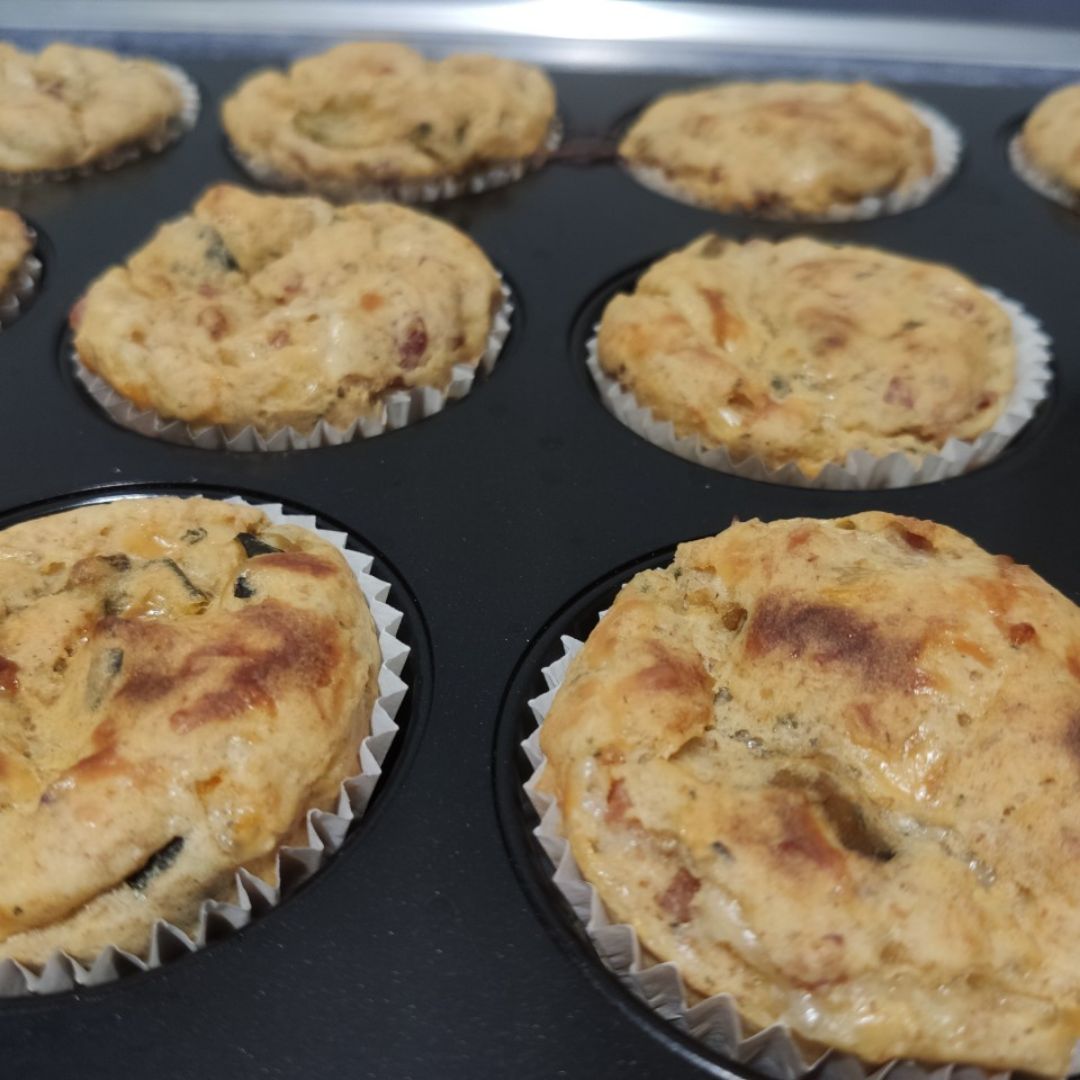 🥔Muffins de patata, verduras y jamón🥒 Paso 3