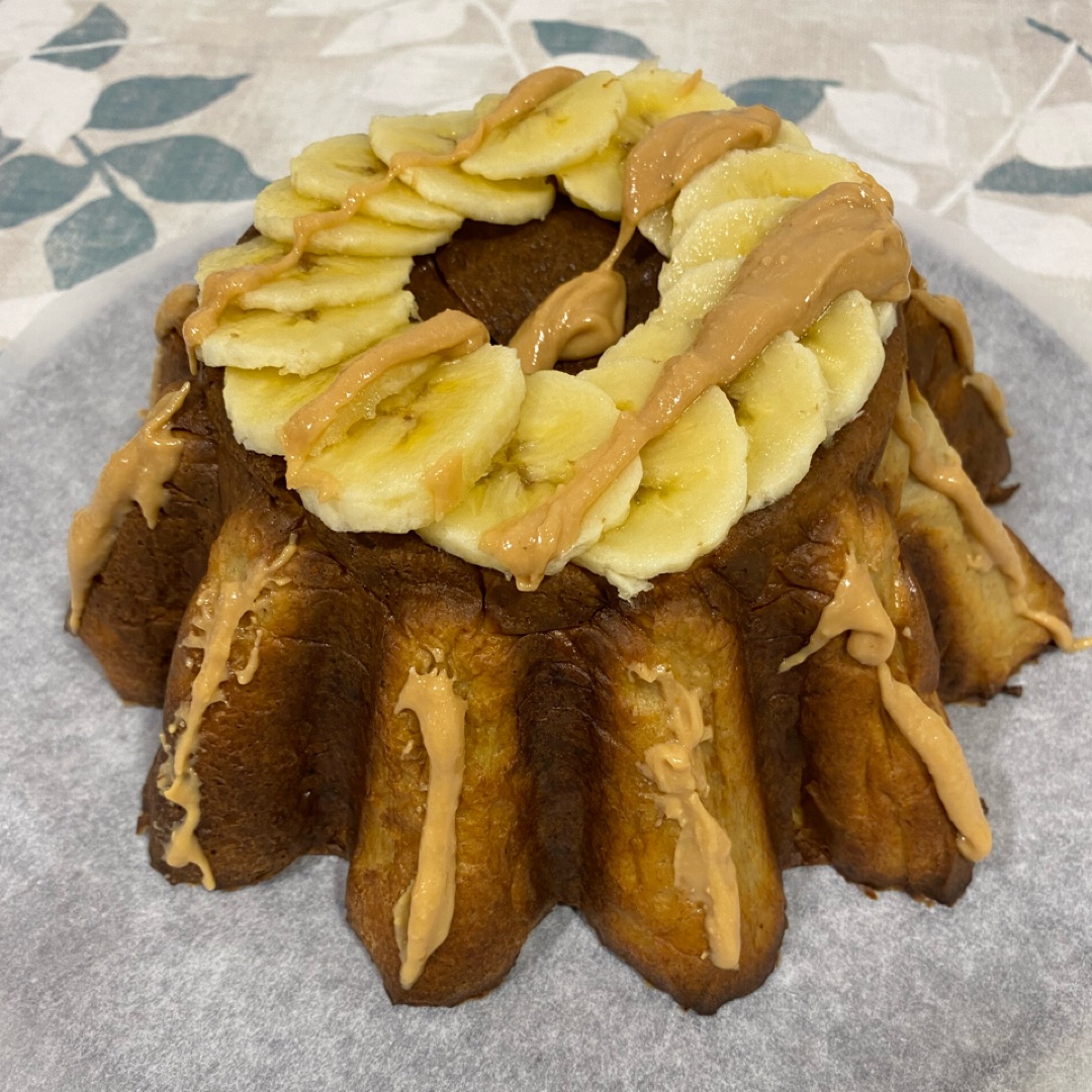 Tarta de queso y plátano 🧀🍌🥜