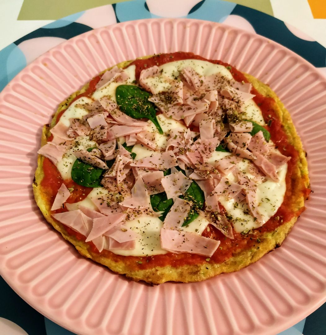 Pizza con base de calabacín