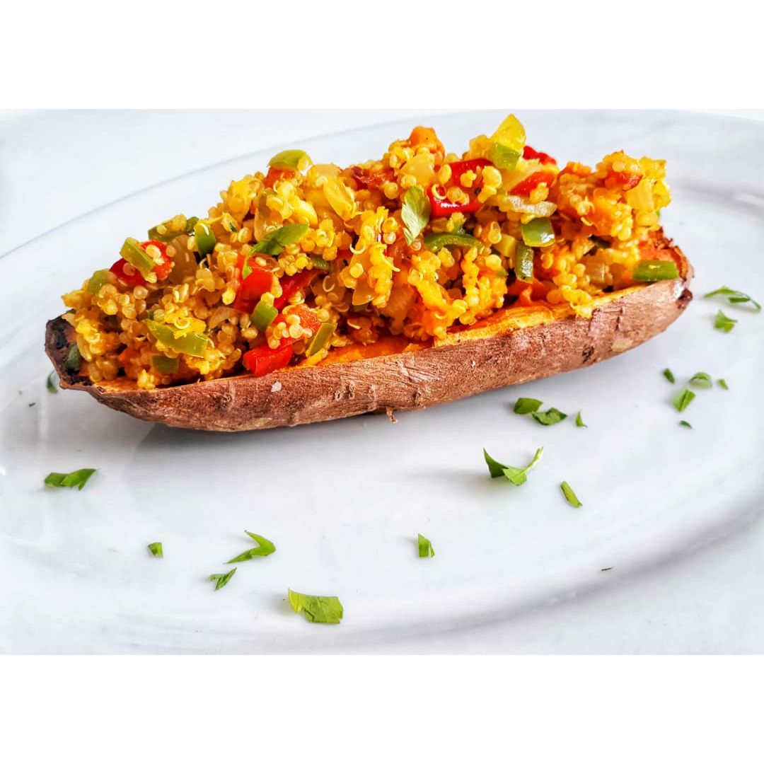🌱🍠BONIATO ASADO CON QUINOA🍠🌱