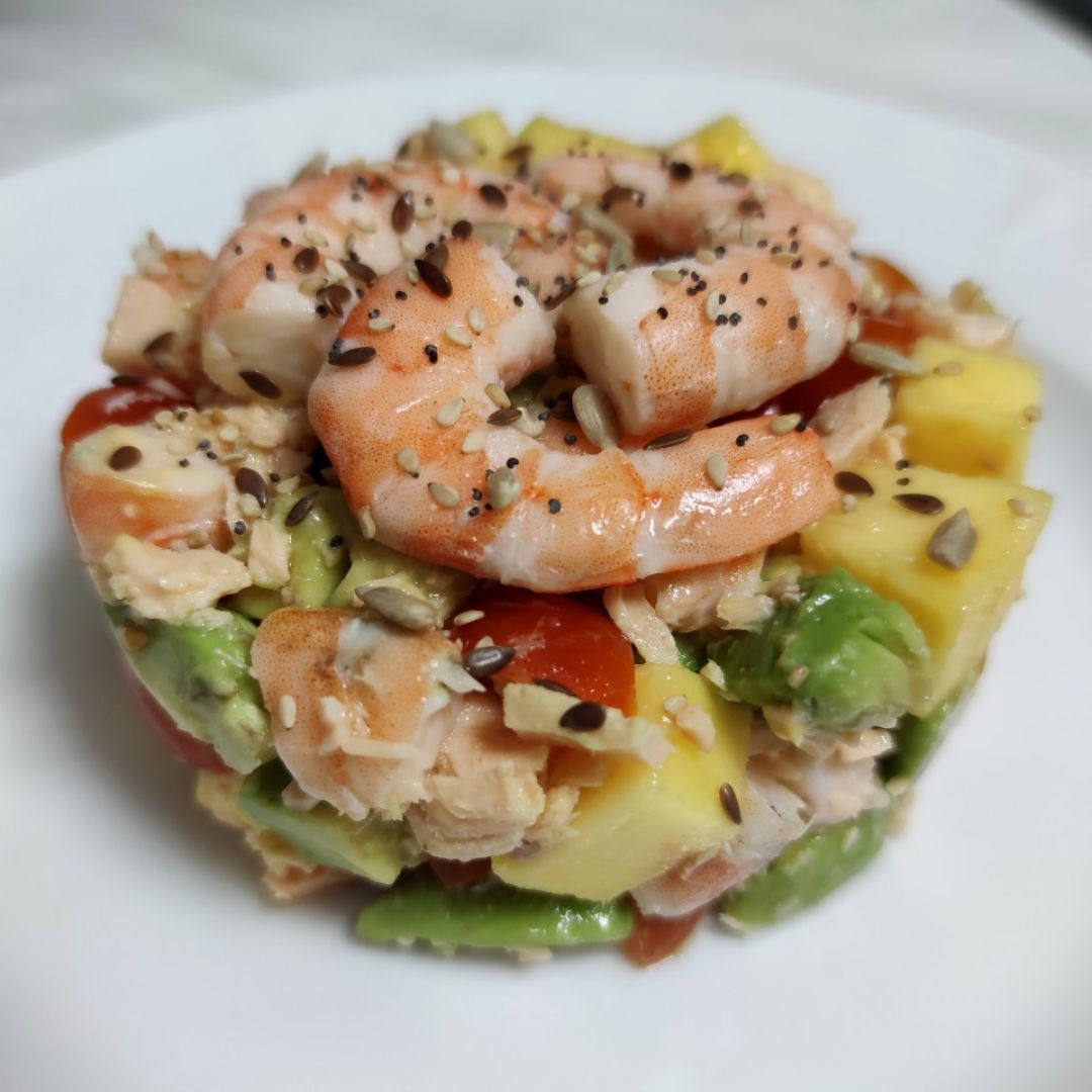 Tartar con vinagreta de mostaza