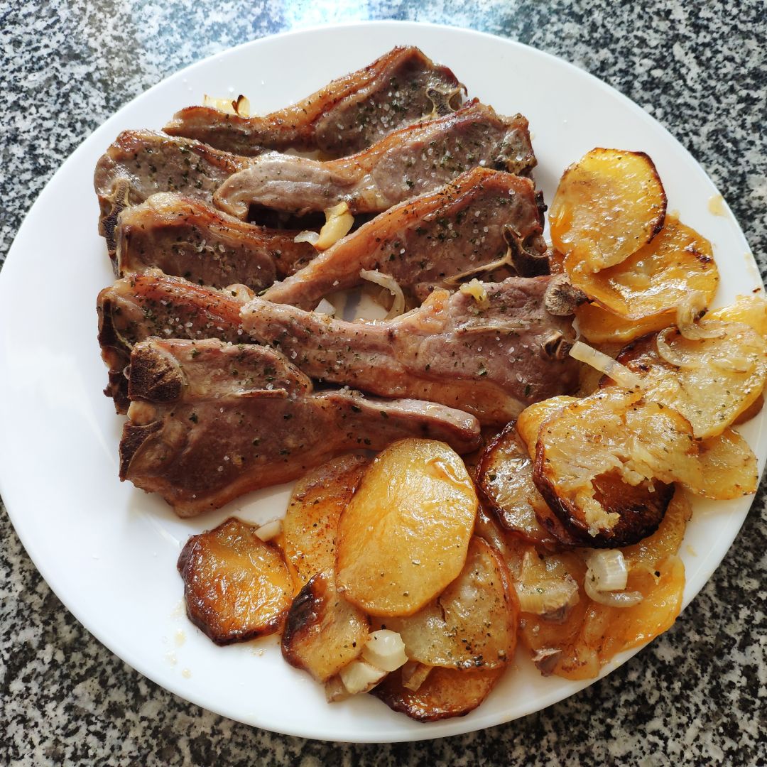 Chuletas de cordero al horno