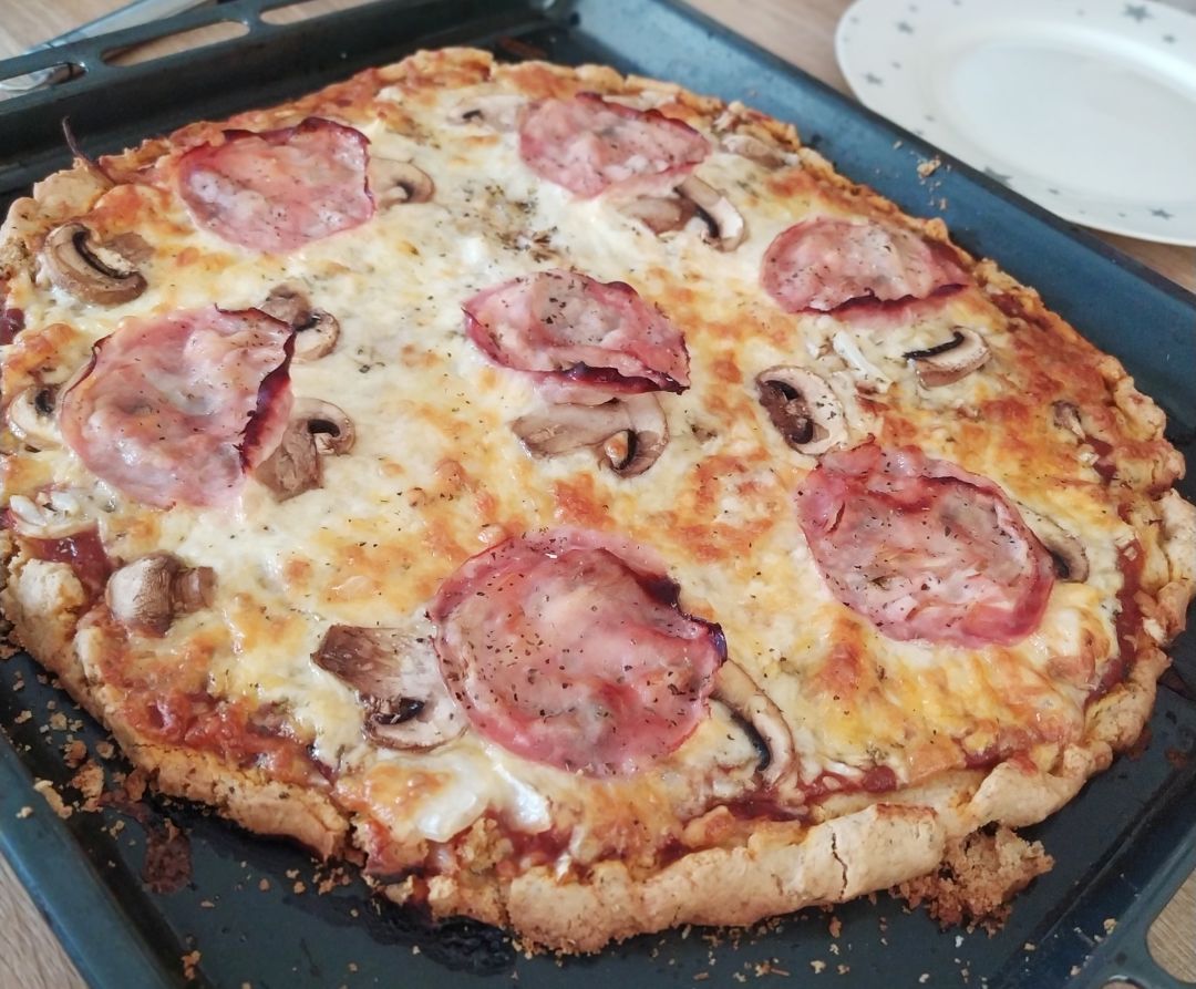 Pizza realfood de harina de avena Pizza realfood de harina de avena