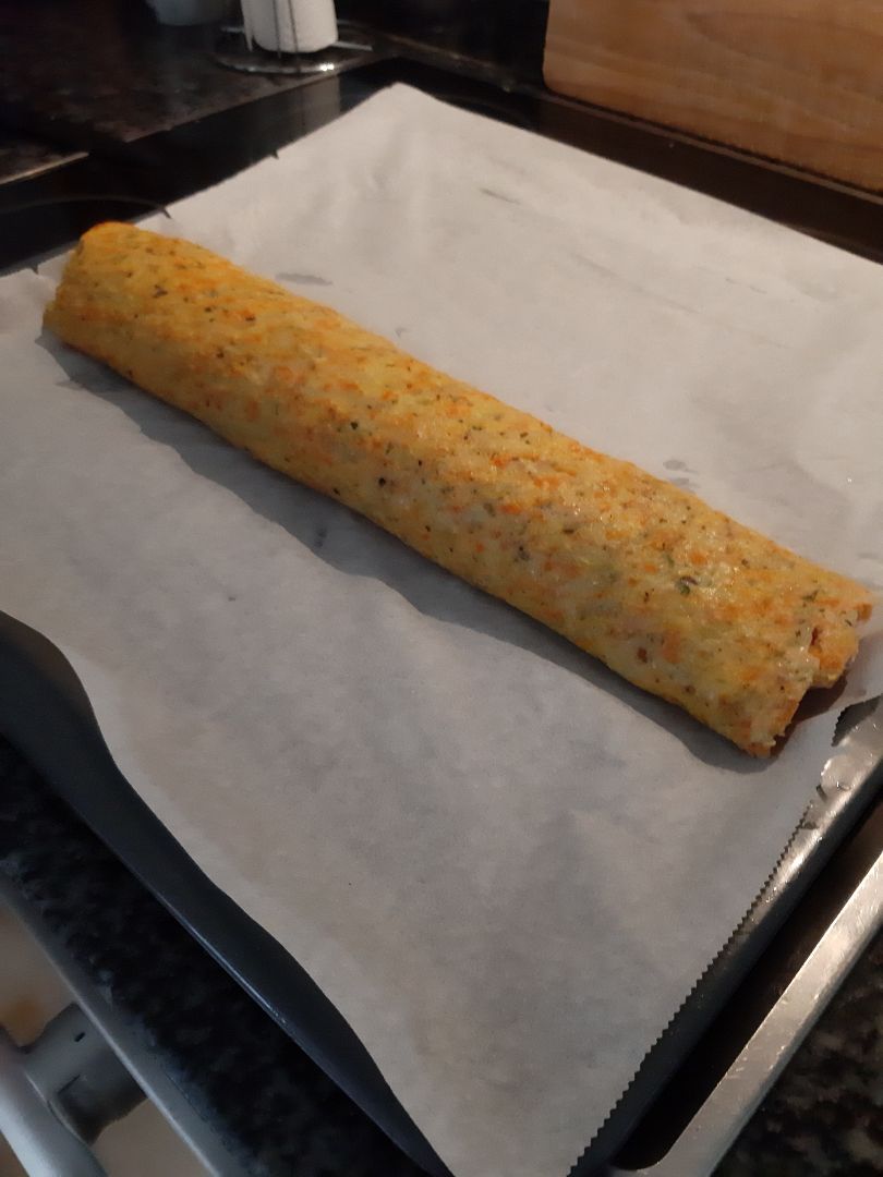 Rollito de calabacín con jamón york y queso Paso 2