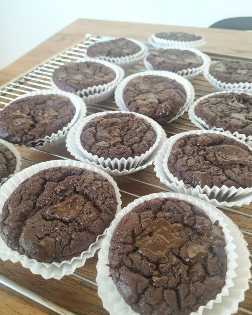 Muffins de calabaza y chocolate