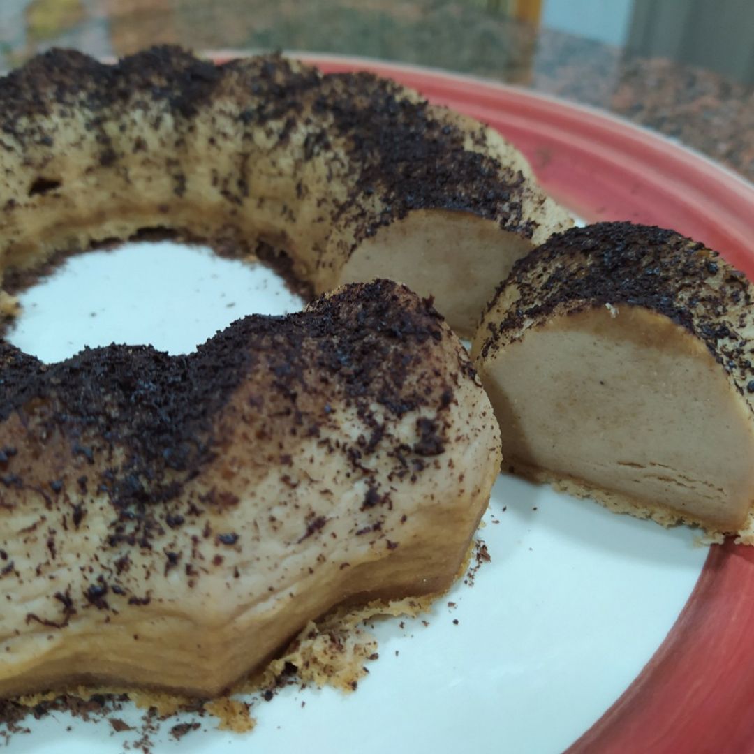 Flan/ pudin de crema de cacahuete 🥜 (al micro) Flan/ pudin de crema de cacahuete 🥜 (al micro)