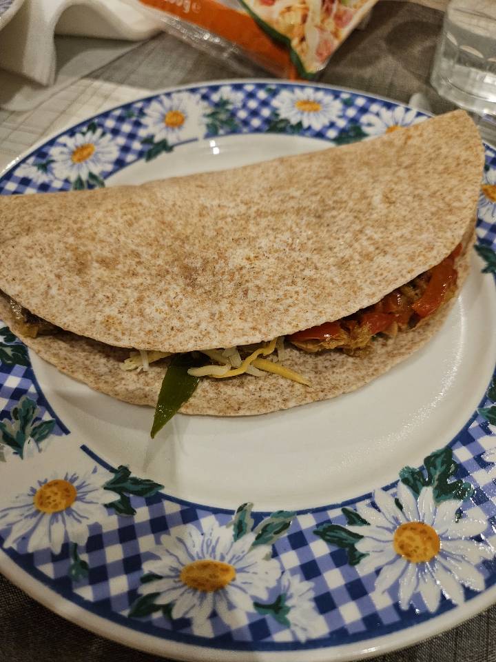 Fajitas de verduras y atún Fajitas de verduras y atún