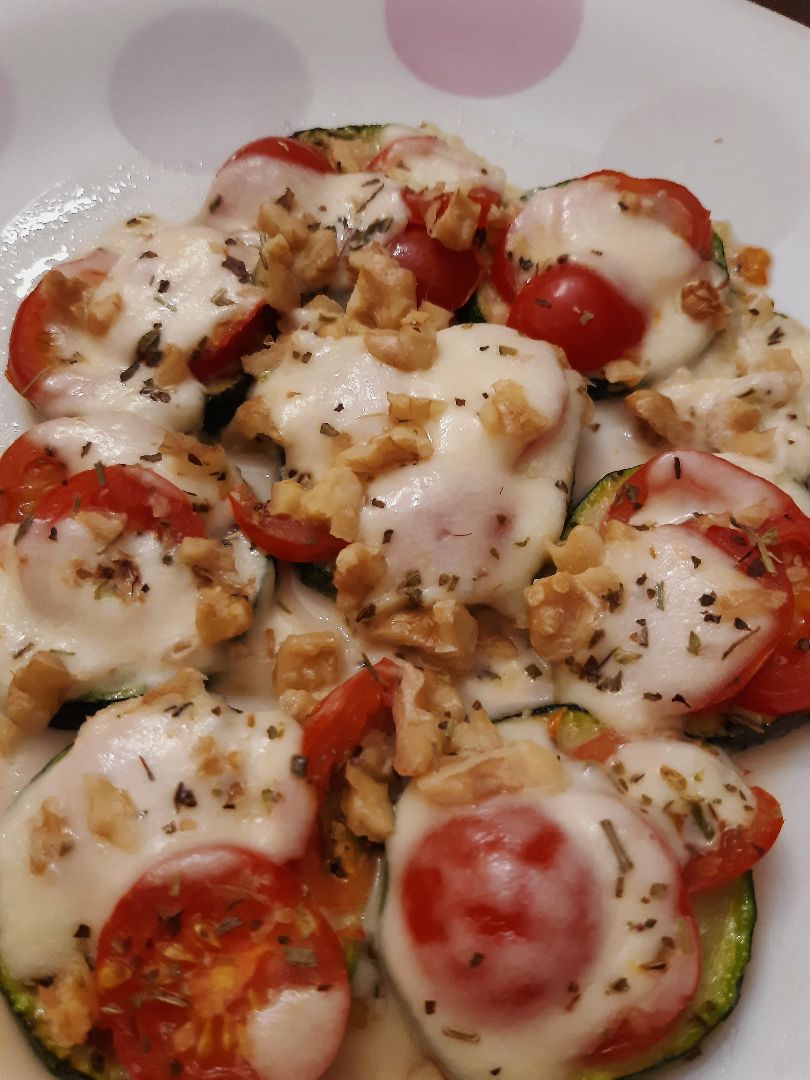 Mini pizza de calabacín Mini pizza de calabacín