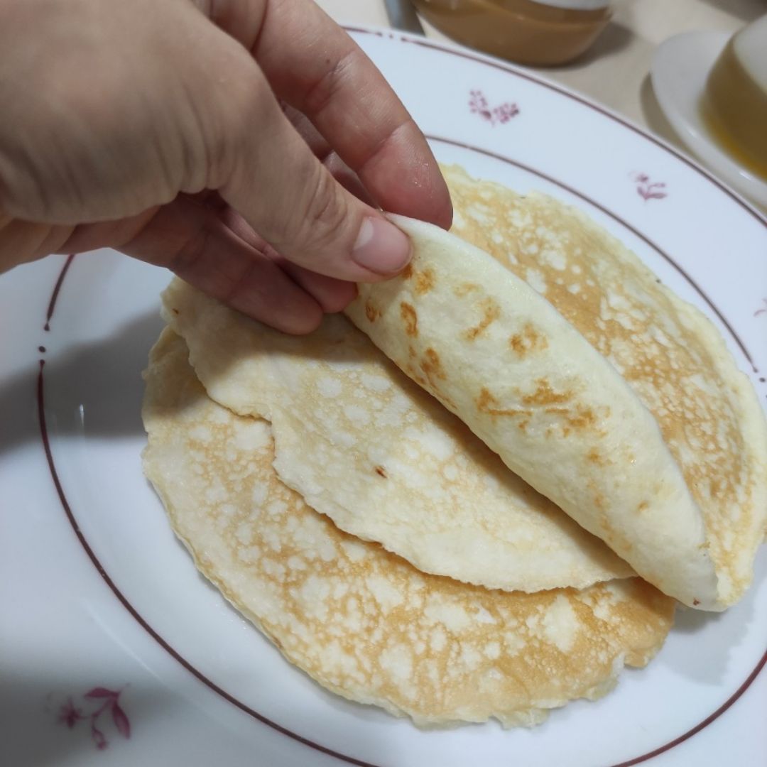 Crêpes dulces sin harinas y altas en proteínas! Paso 2 Crêpes dulces sin harinas y altas en proteínas! Paso 2
