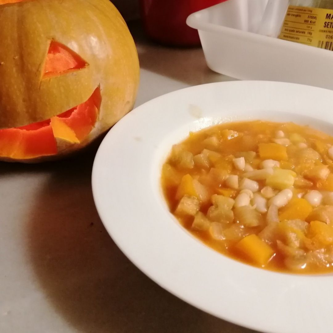 Potaje de alubias y calabaza 🎃 