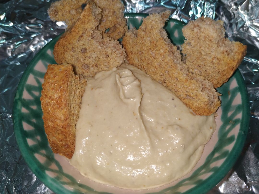 Hummus de berenjena (sin ajo) Paso 2 Hummus de berenjena (sin ajo) Paso 2