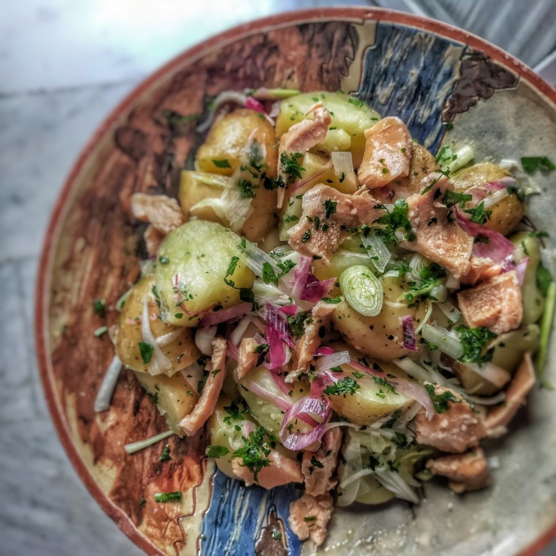 Papas Aliñás con Salmón Papas Aliñás con Salmón