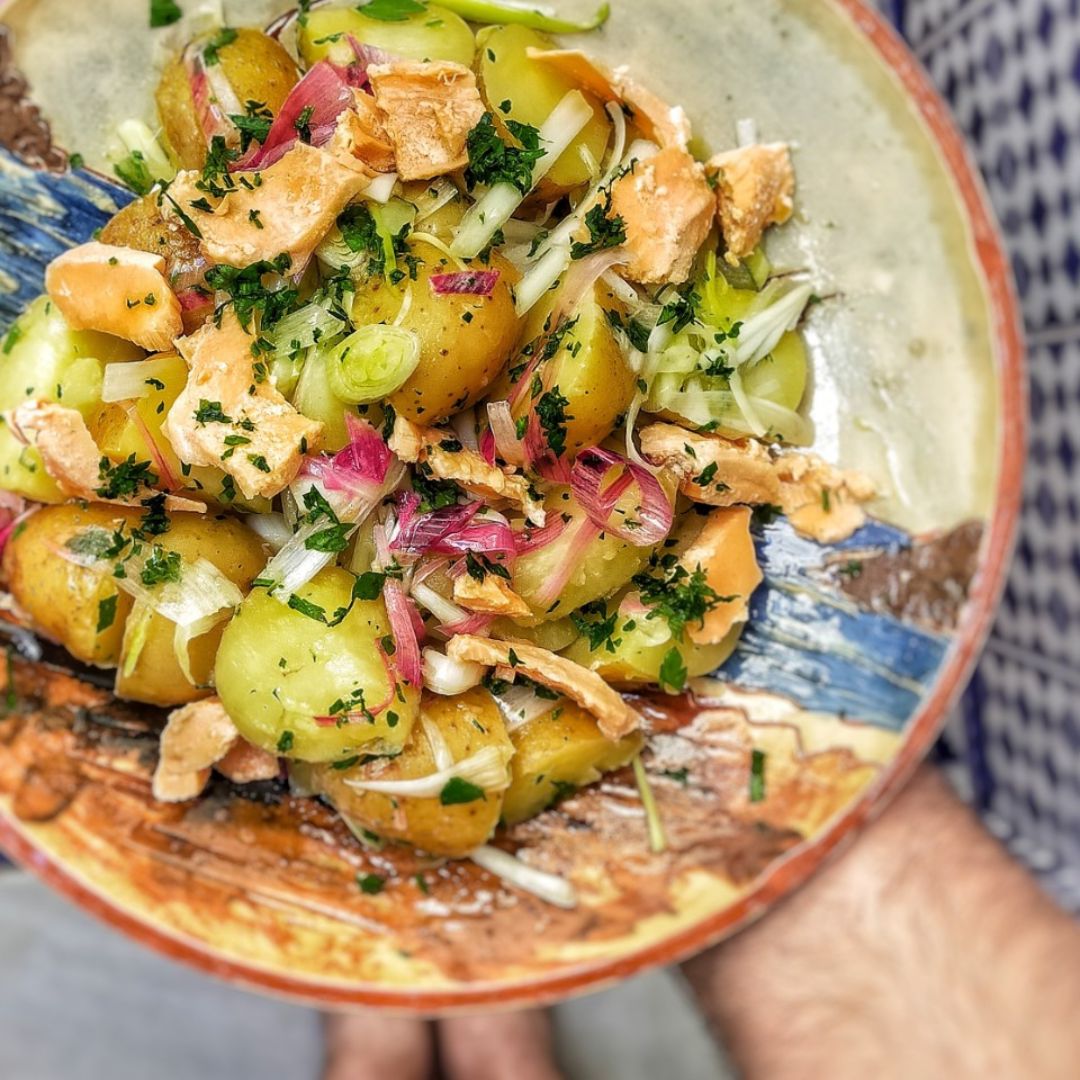 Papas Aliñás con Salmón Paso 5 Papas Aliñás con Salmón Paso 5
