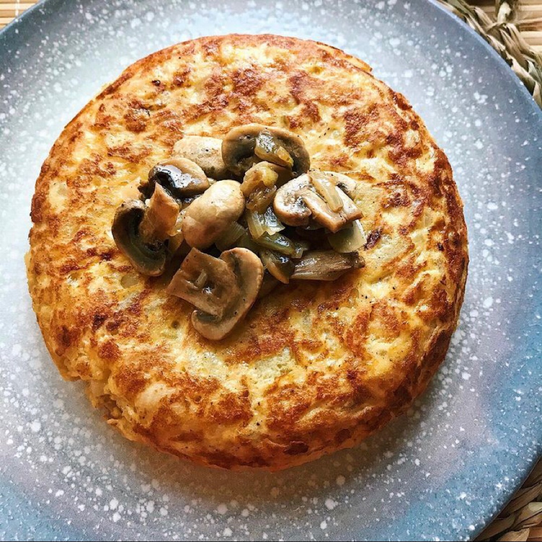 Tortilla de patata con queso trufado Paso 7