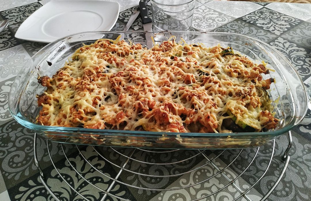 Pastel de berenjena y calabacín 🍆🥒 Pastel de berenjena y calabacín 🍆🥒