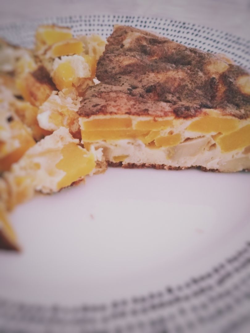 Tortilla de calabaza y champiñones Tortilla de calabaza y champiñones