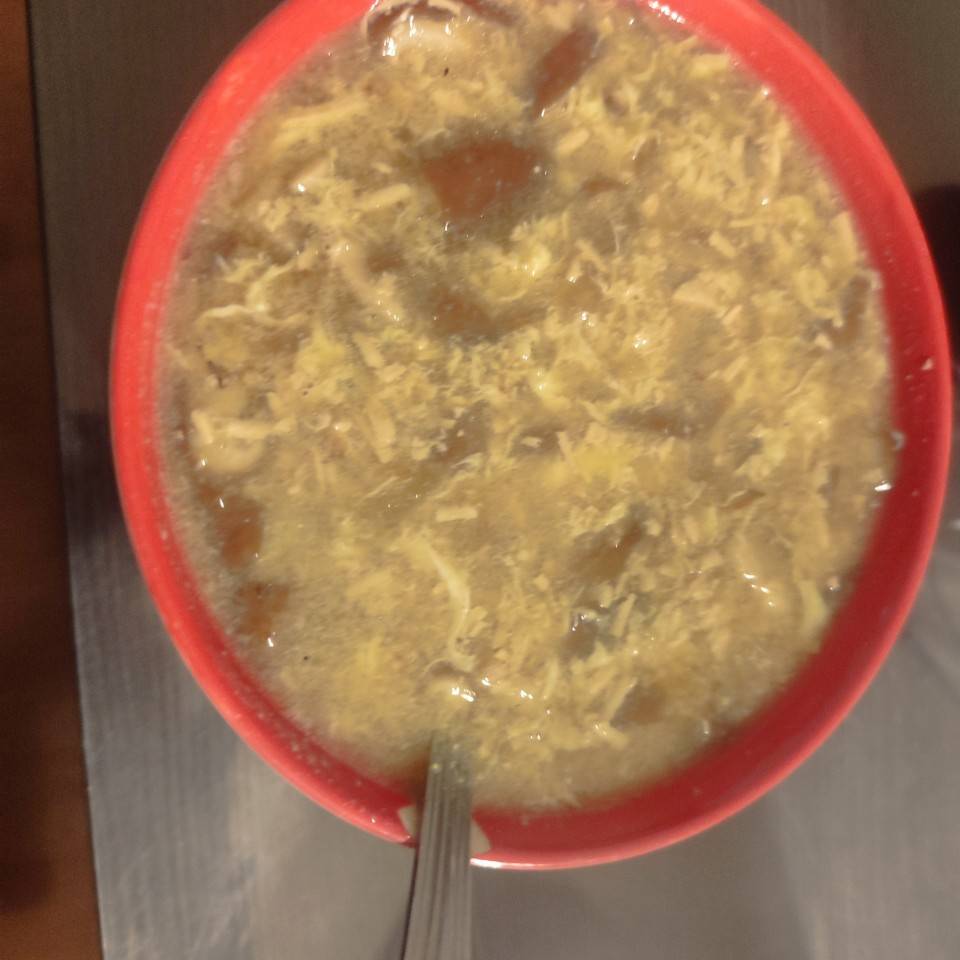 Sopa de shiitake, miso y huevo 