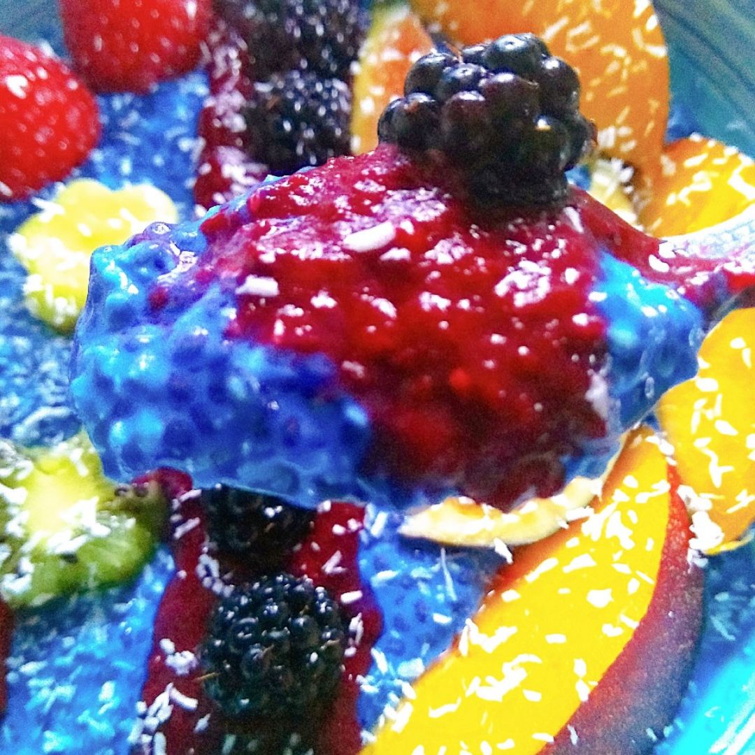 Overnight oats con espirulina azul 💙 Paso 1 Overnight oats con espirulina azul 💙 Paso 1