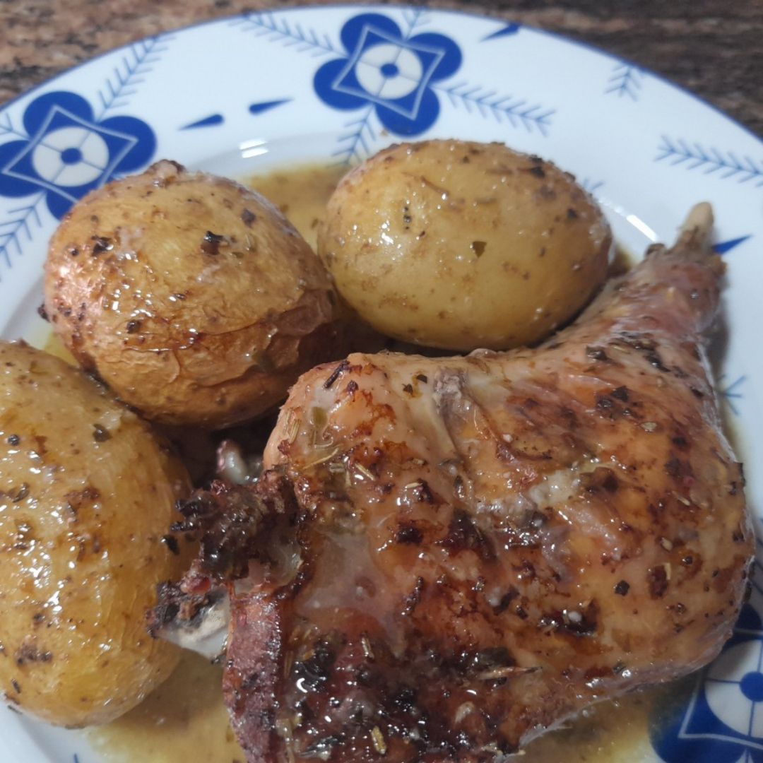 Muslo de pavo al horno